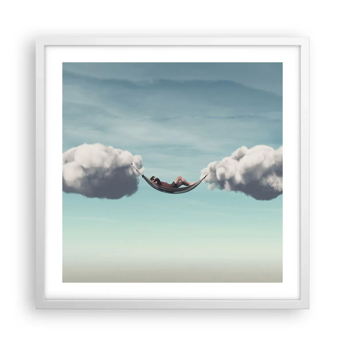 Poster in white frmae - Blissful Moment - 50x50 cm