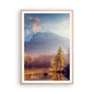Poster in light oak frame - In the Mountains and Valleys - 70x100 cm