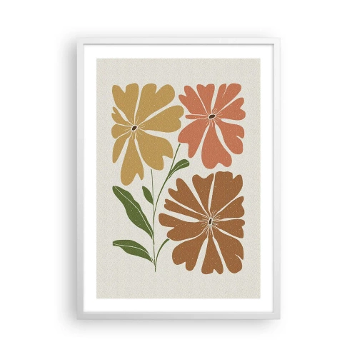 Poster in white frmae - Nature and Geometry - 50x70 cm