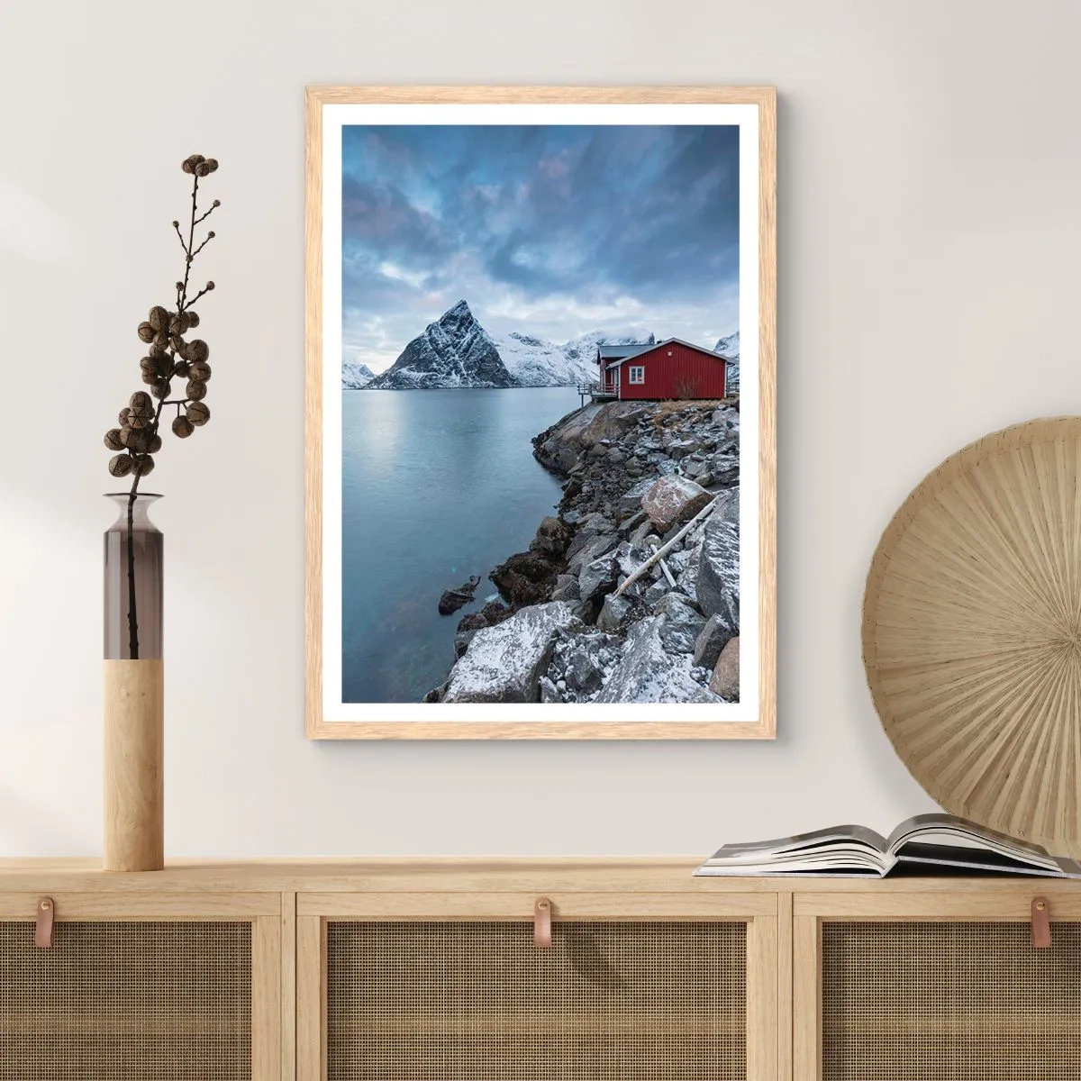 Poster in light oak frame - Scandinavian Retreat - 61x91 cm