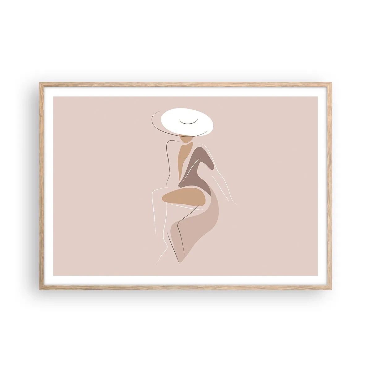Poster in light oak frame - Being a Lady - 100x70 cm