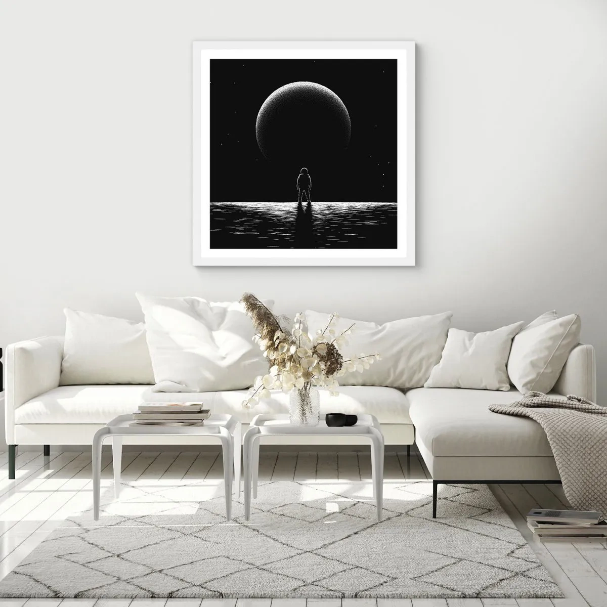 Poster in white frmae - Face to Face - 50x50 cm