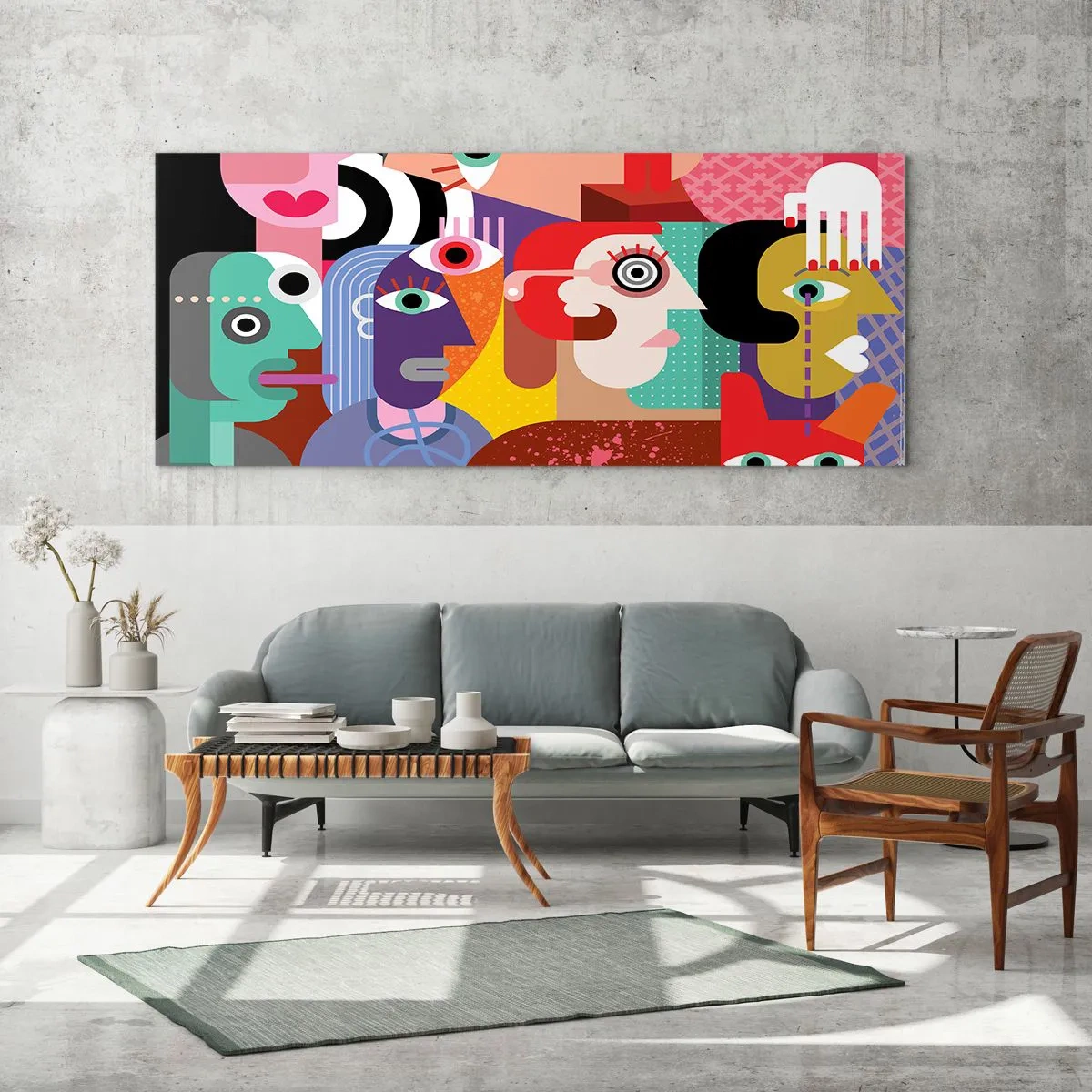 Glass picture - Picasso Sent Us - 90x30 cm