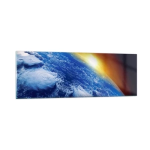 Glass picture - Sunrise by the Blue Planet - 90x30 cm