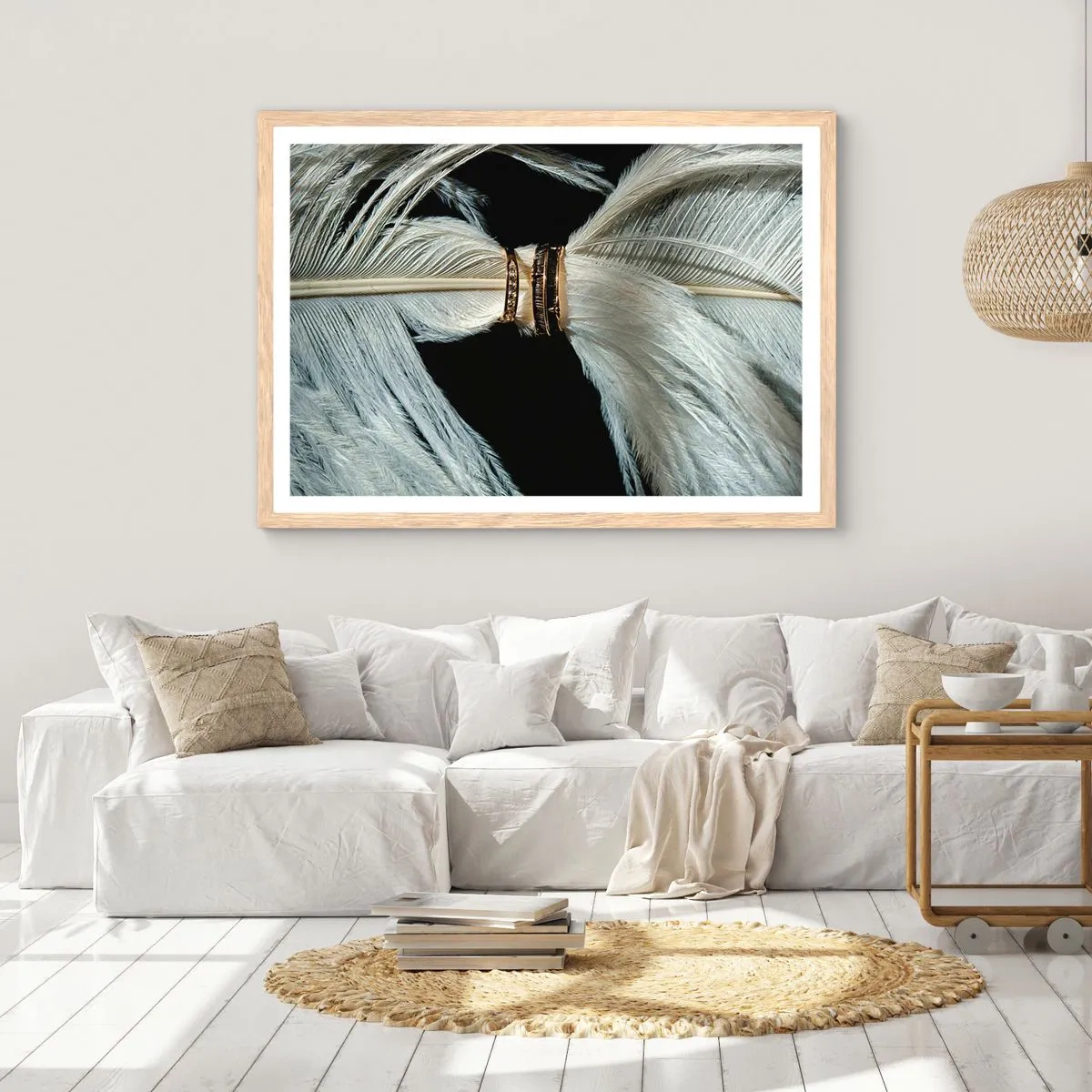 Poster in light oak frame - …and I won't Leave You… - 70x50 cm