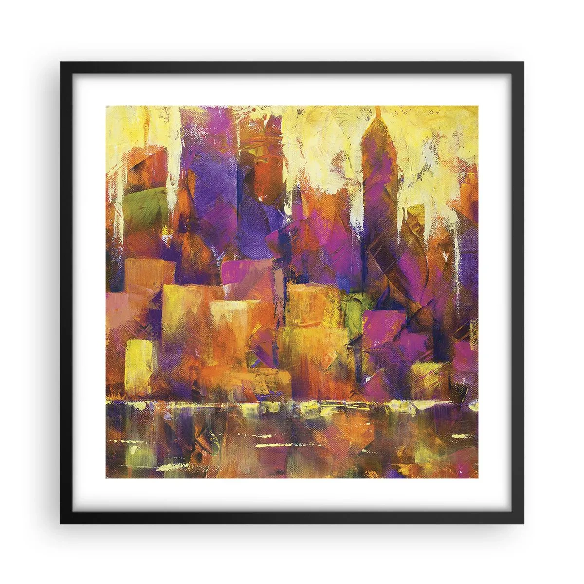 Poster in black frame - Metropolitan Composition - 50x50 cm