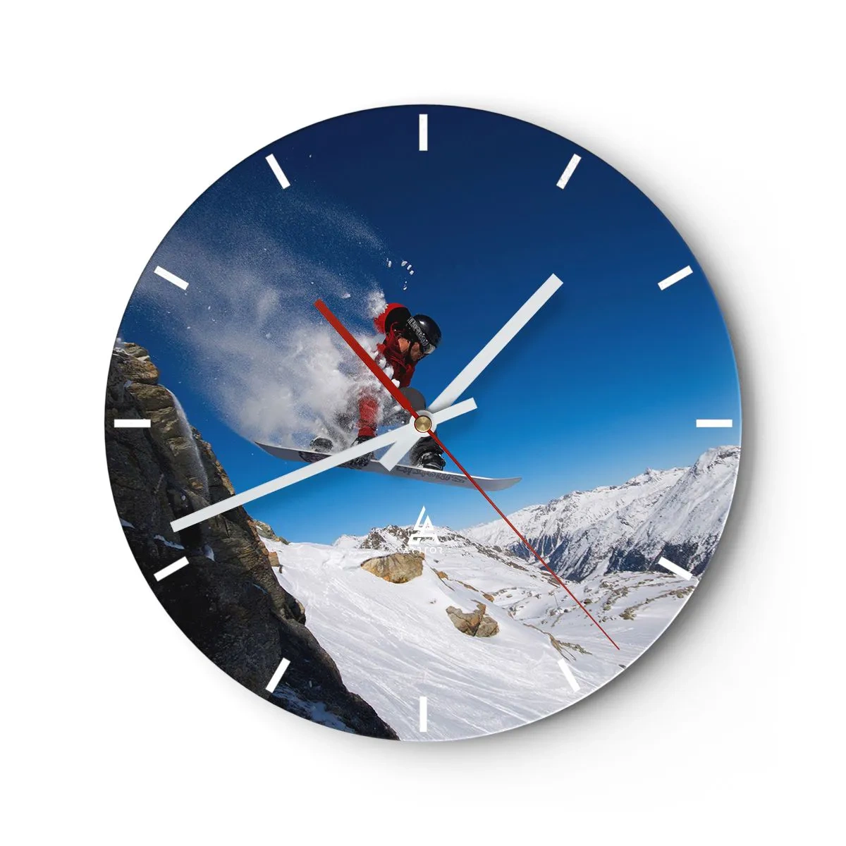 Wall clock - Clock on glass - And You Became Part of Space - 40x40 cm
