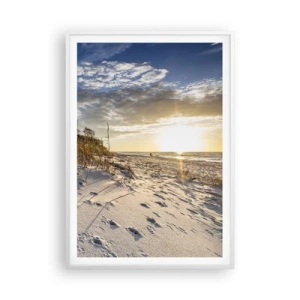 Poster in white frmae - Invitation to a Walk - 70x100 cm