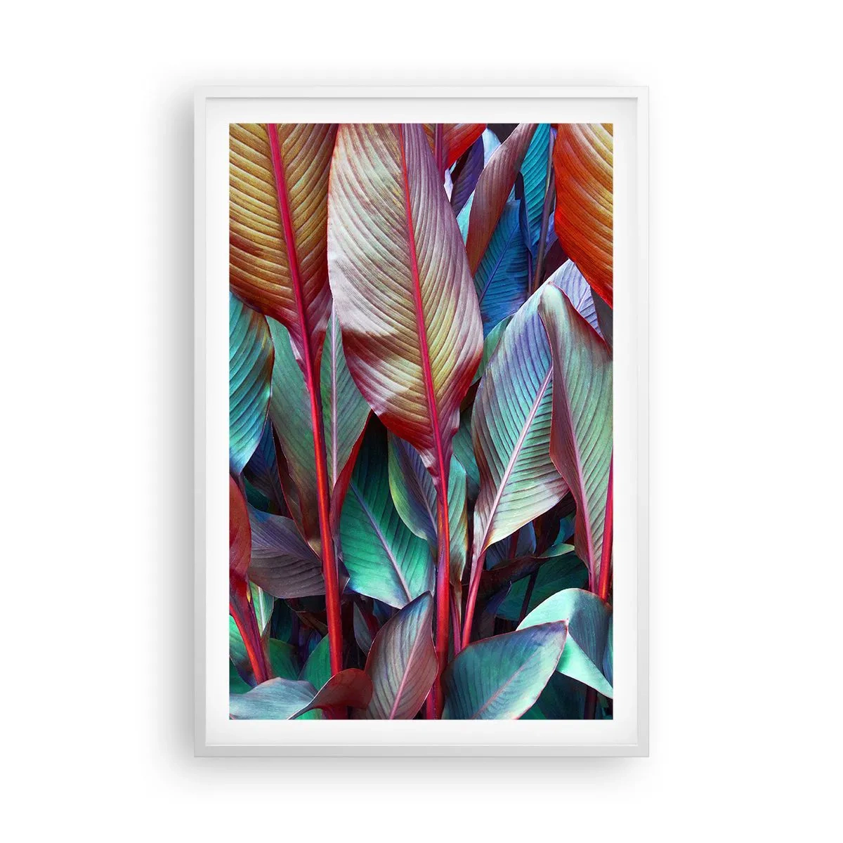 Poster in white frmae - Colourful Thicket - 61x91 cm