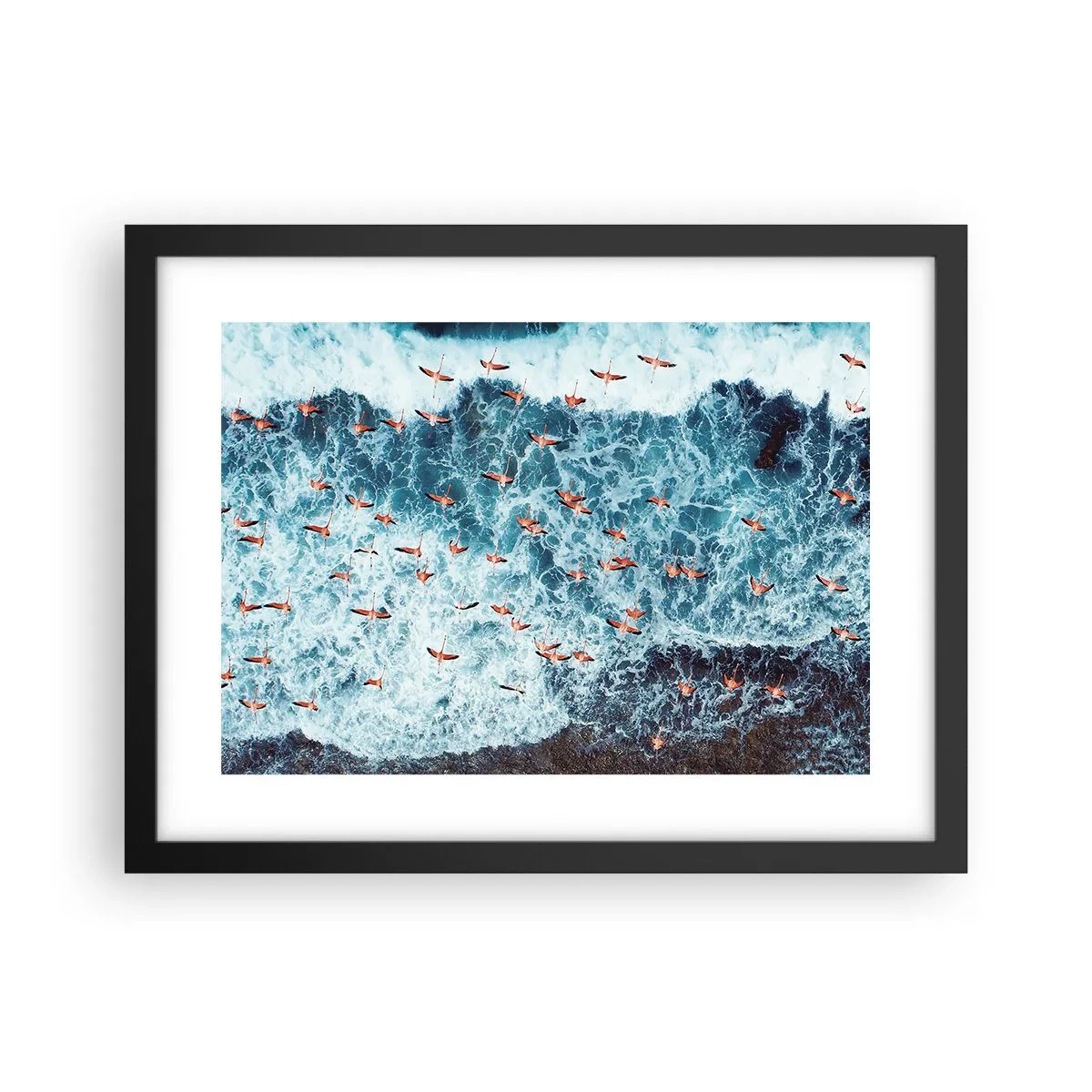 Poster in black frame - Seaside Parade - 40x30 cm