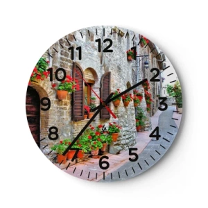 Wall clock - Clock on glass - Italian Style - 30x30 cm