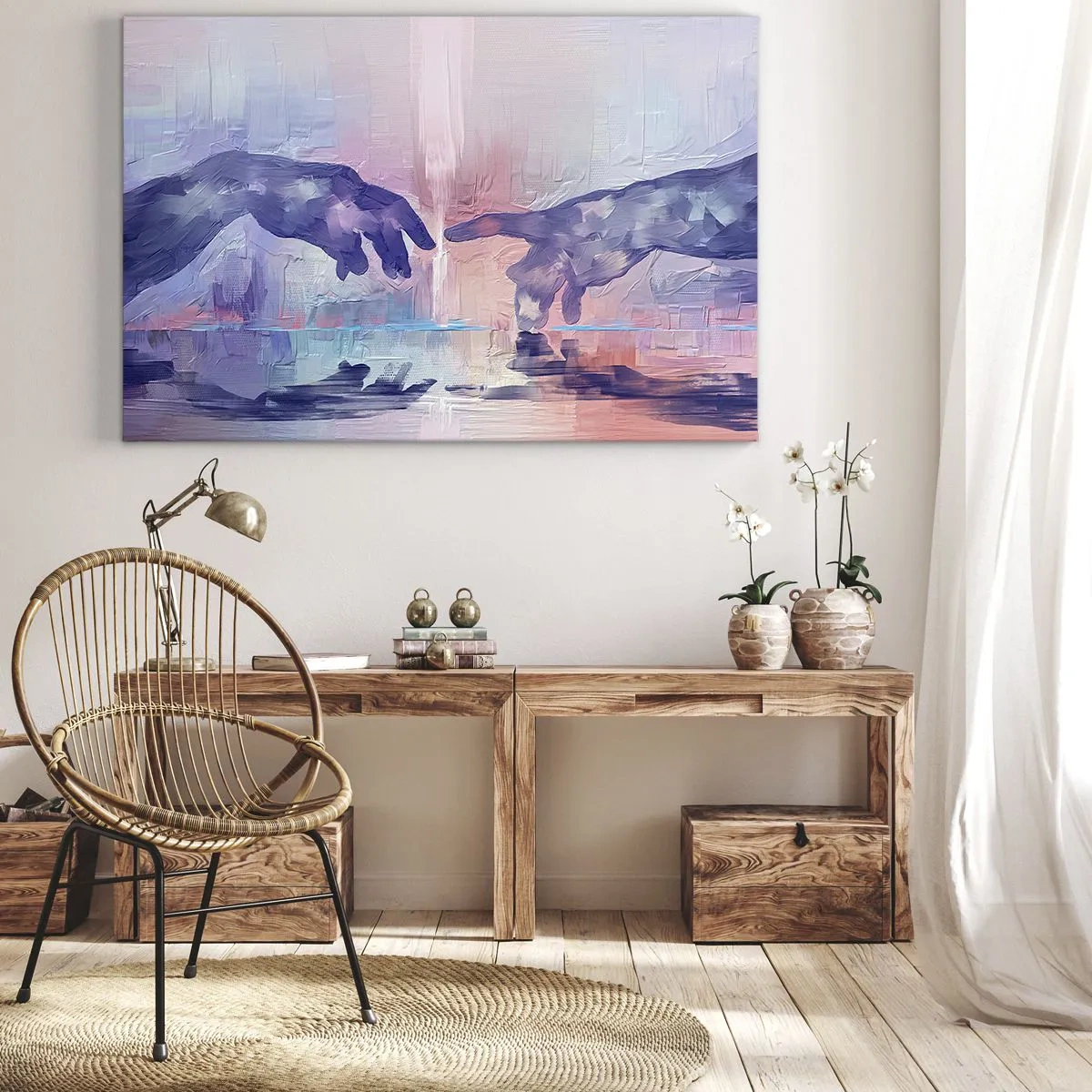 Canvas picture - Godly Spark of Life - 120x80 cm