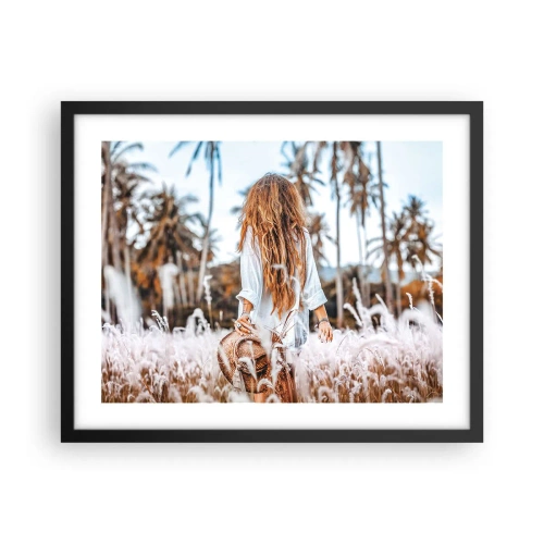 Poster in black frame - Born from Grass Fluff - 50x40 cm