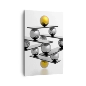 Canvas picture - Gold-Silver Balance - 80x120 cm