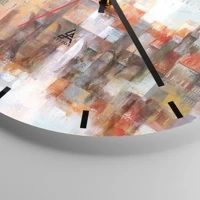 Clock face with lines