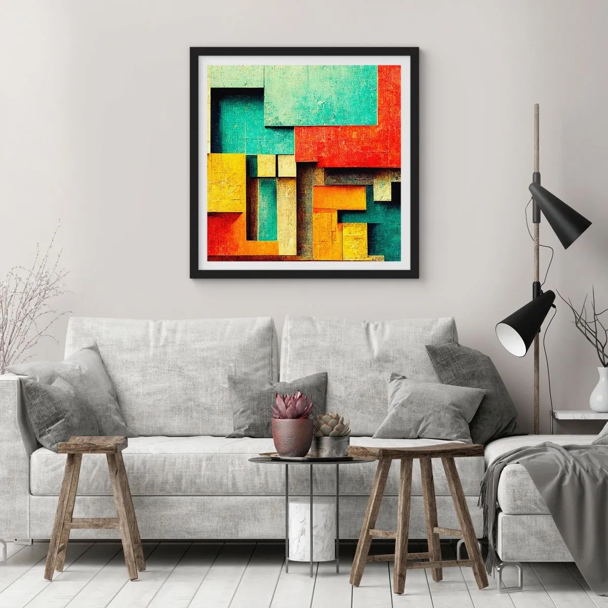 Poster in black frame - Festival of Right Angles - 30x30 cm