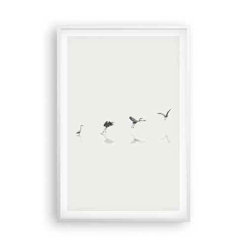 Poster in white frmae - Four Simple Steps - 61x91 cm