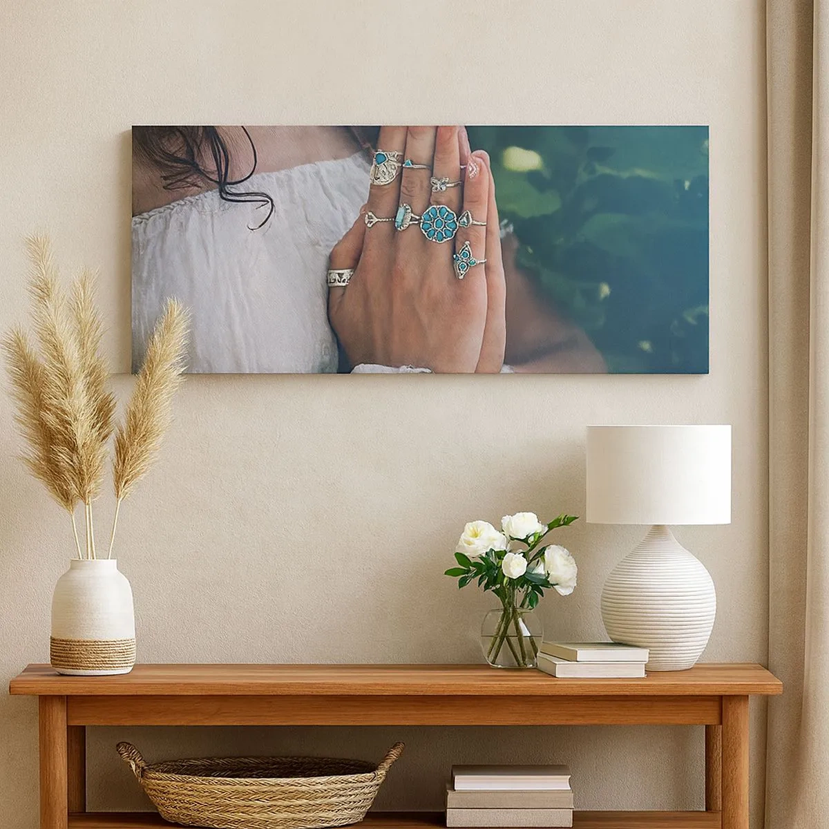 Canvas picture - Welcome to the Centre of Wellbeing - 100x40 cm