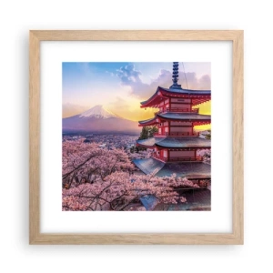 Poster in light oak frame - The Essence of Japanese Spirit - 30x30 cm