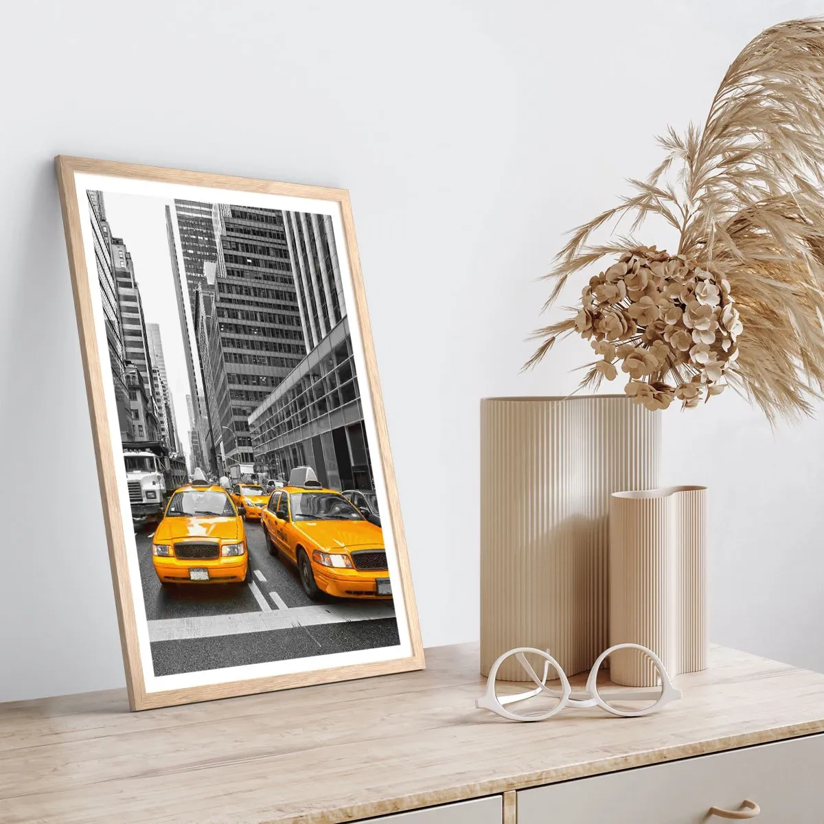 Poster in light oak frame - We Paint the City - 70x100 cm