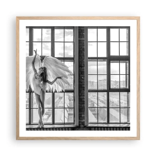 Poster in light oak frame - City of Angels? - 60x60 cm
