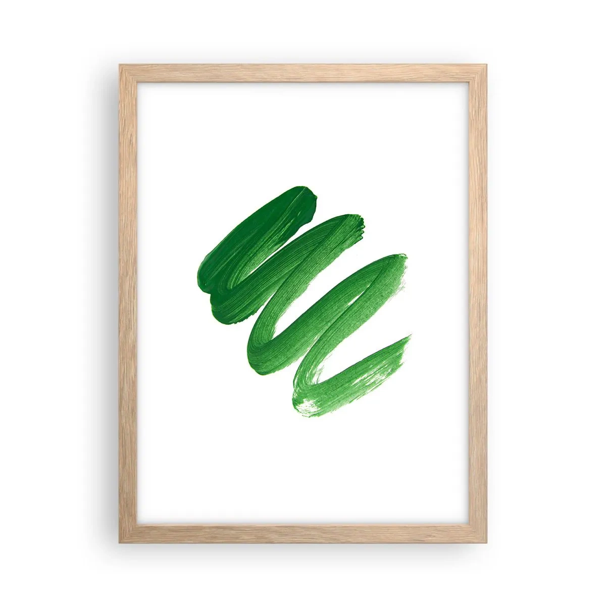 Poster in light oak frame - Green Joke - 30x40 cm