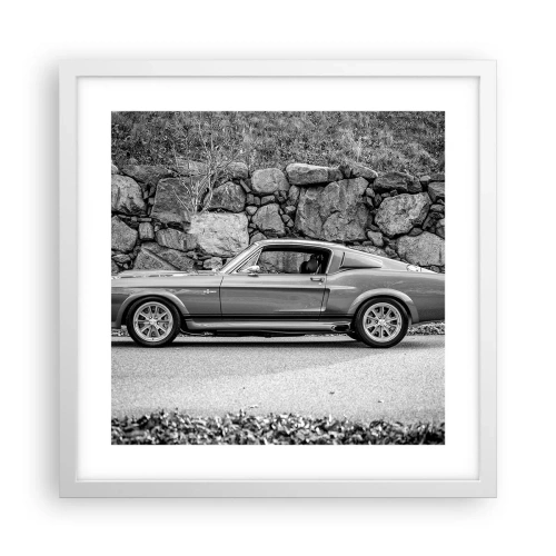 Poster in white frmae - Legend of the 60-ies - 40x40 cm