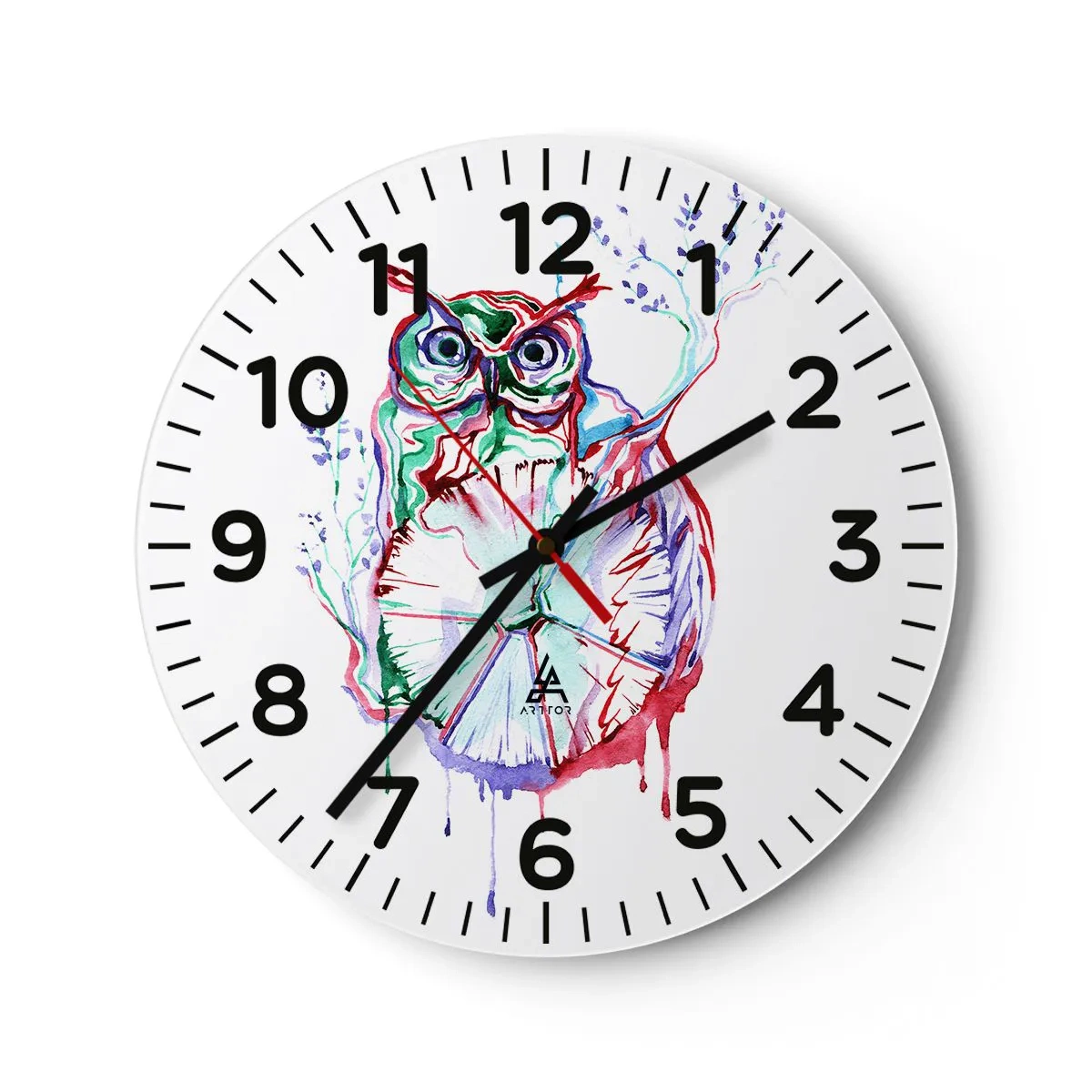 Wall clock - Clock on glass - Wise by Nature - 30x30 cm