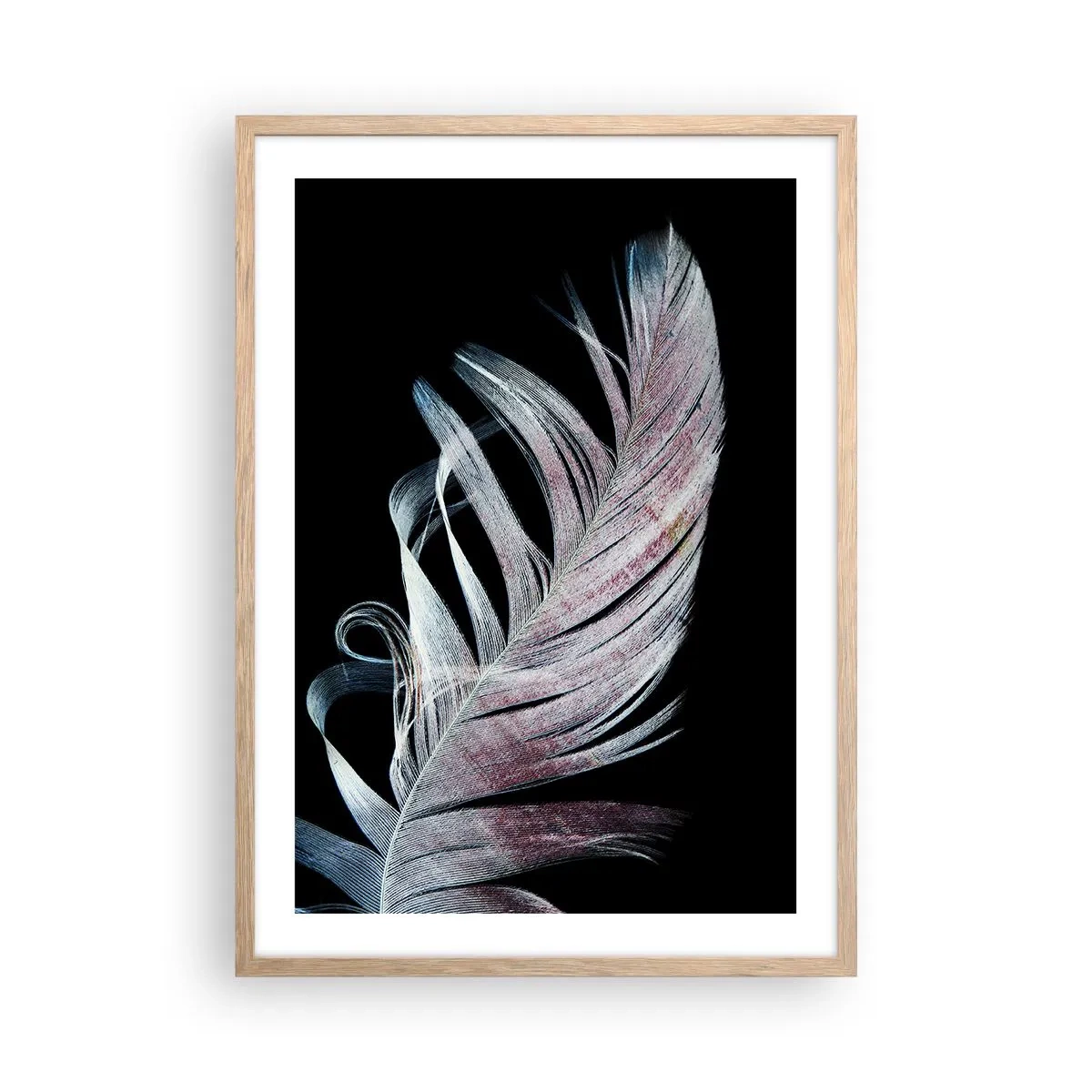 Poster in light oak frame - Think about Touch - 50x70 cm