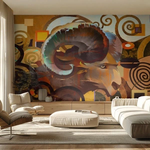 Photo Wallpaper Standard Eco - Magic - Religions - Rituals - Abstraction, Aries, Graphics - 450x315 cm