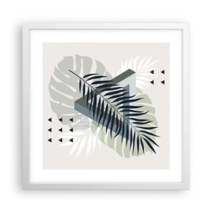 Poster in white frmae - Nature and Geometry - Two Orders? - 40x40 cm
