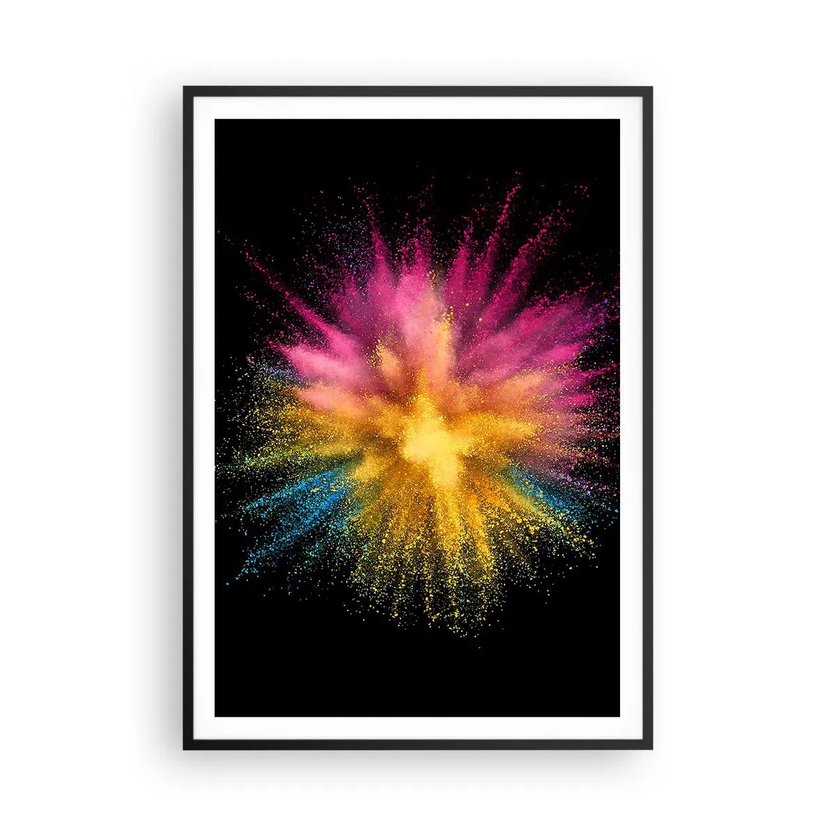 Poster in black frame - Birth of Colours - 70x100 cm