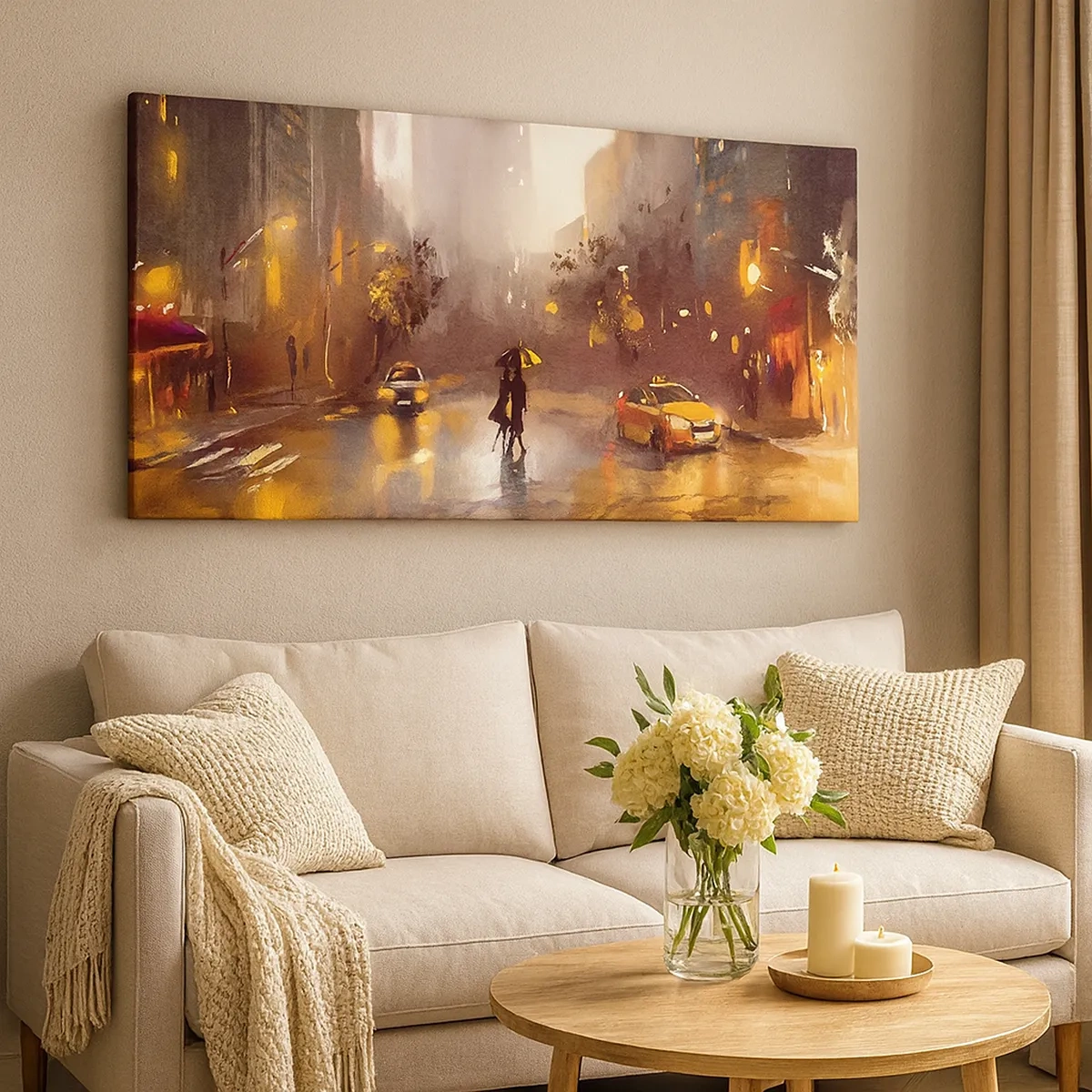 Canvas picture - In New York Lights - 30x30 cm