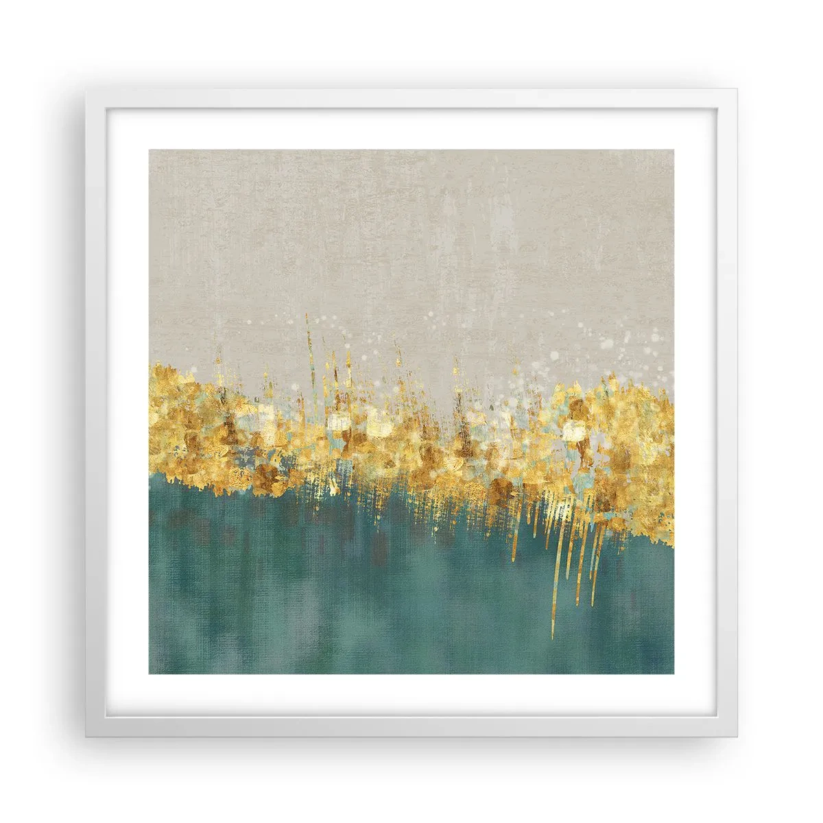 Poster in white frmae - Golden Border - 50x50 cm