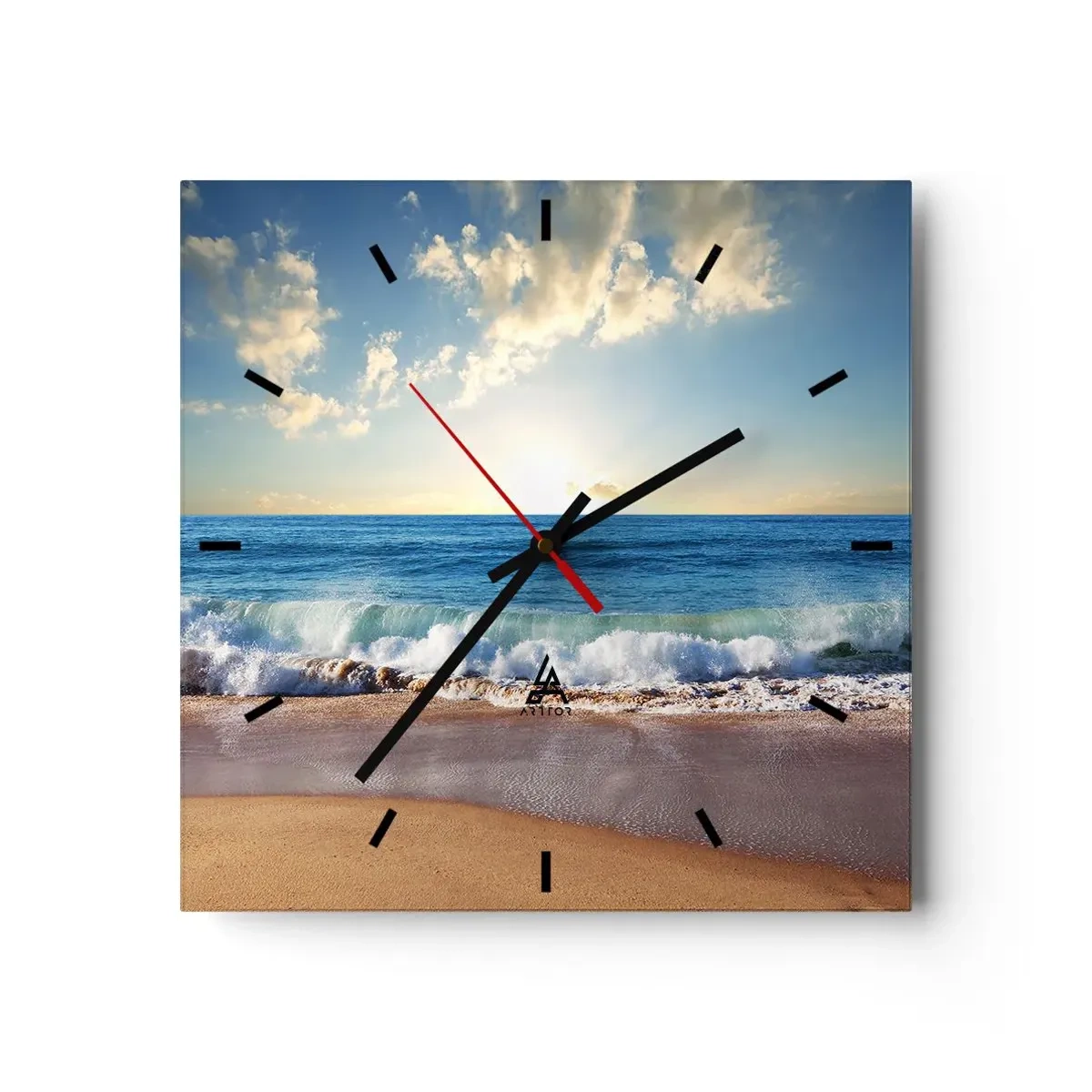 Wall clock - Clock on glass - Moving Still - 30x30 cm