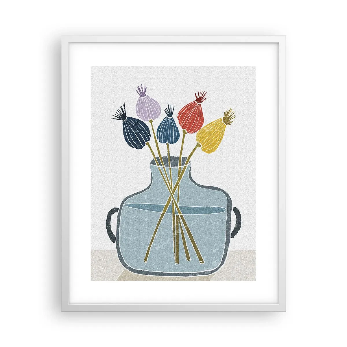 Poster in white frmae - As Quiet as Poppies - 40x50 cm