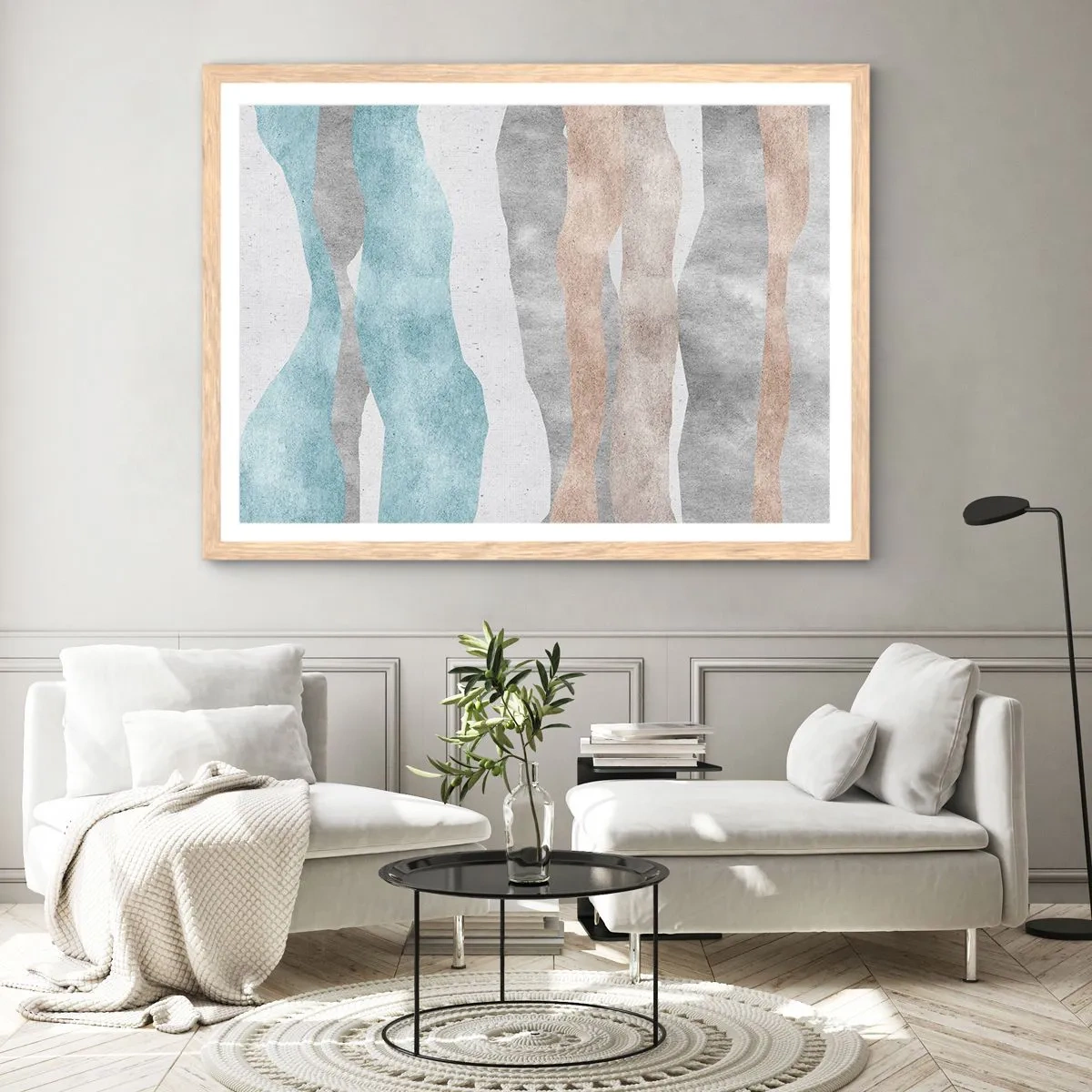 Poster in light oak frame - Study of Continuity - 100x70 cm