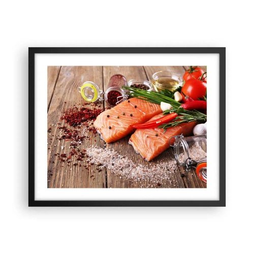 Poster in black frame - Norwegian Adventure in the Kitchen - 50x40 cm