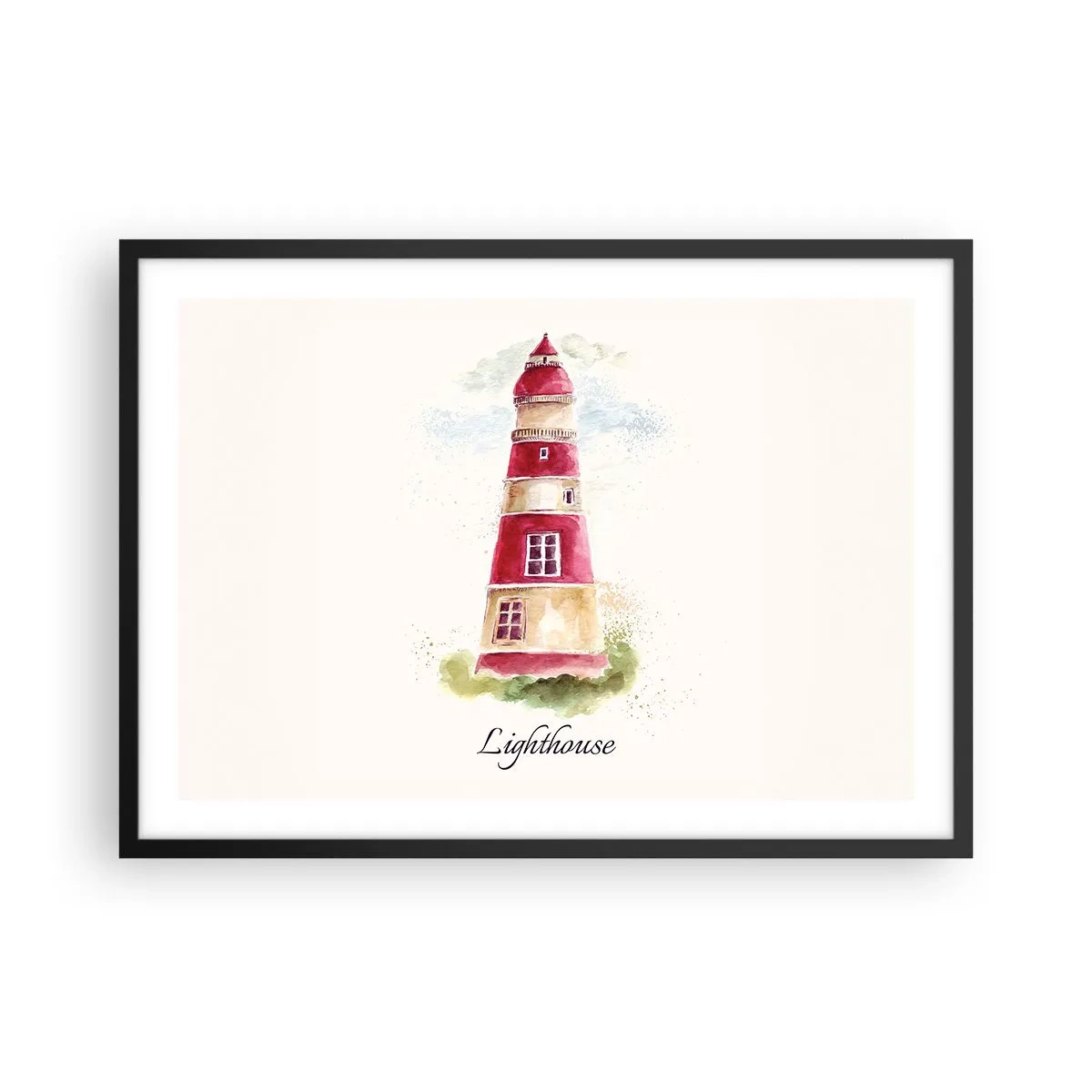 Poster in black frame - Around It the Weather Is Always Nice - 70x50 cm