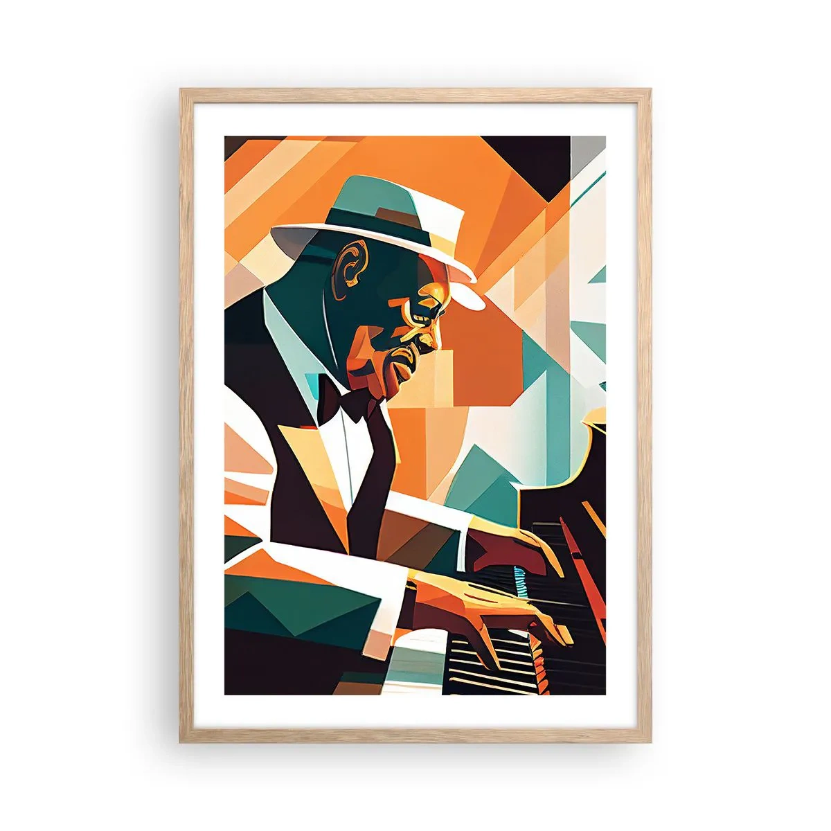 Poster in light oak frame - All that Jazz - 50x70 cm