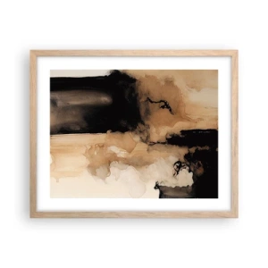 Poster in light oak frame - Intriguing Abstract - 50x40 cm
