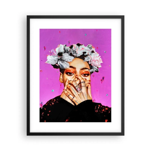 Poster in black frame - A Bit Crazy - 40x50 cm