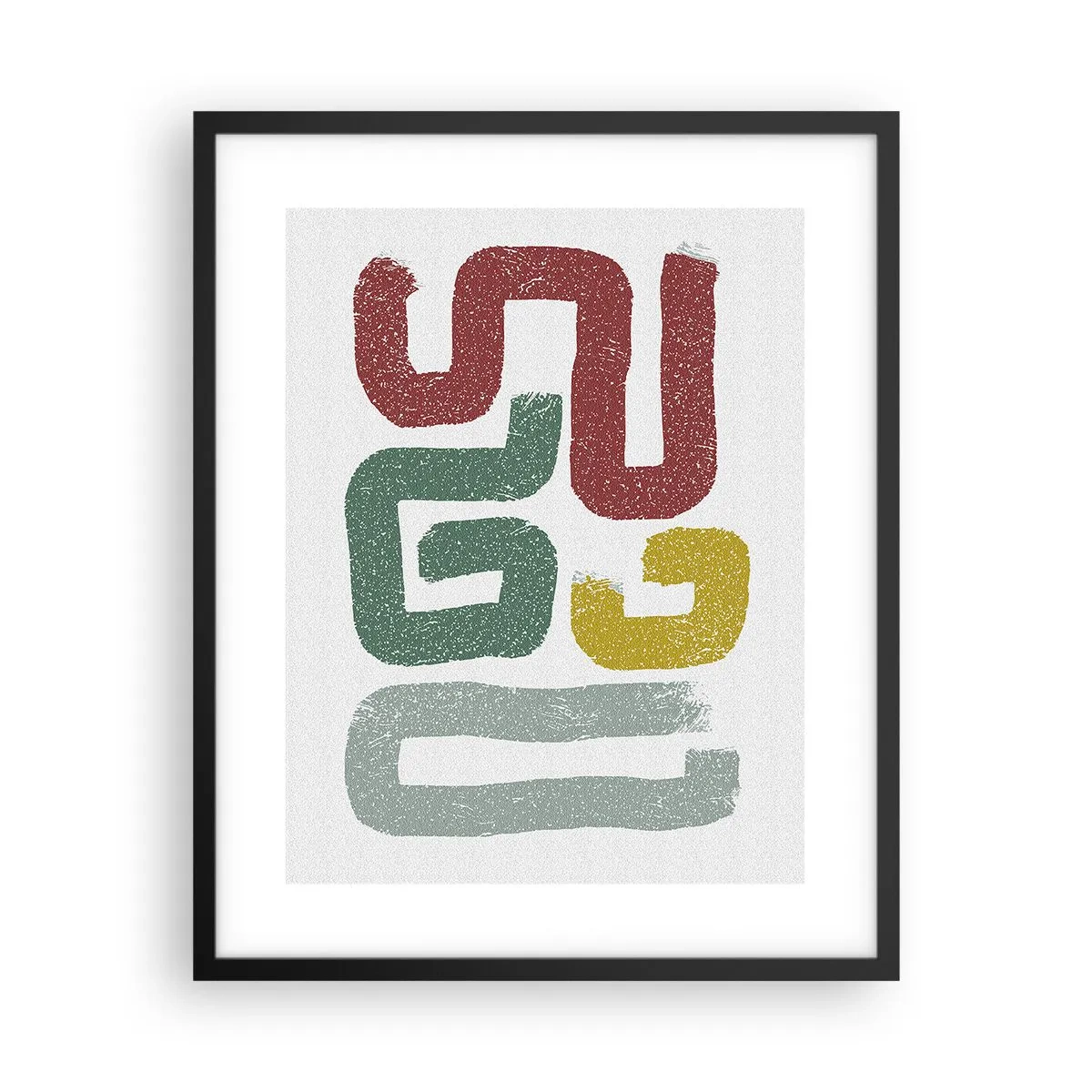 Poster in black frame - In an Unknown Language - 40x50 cm
