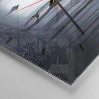 Clock face with lines