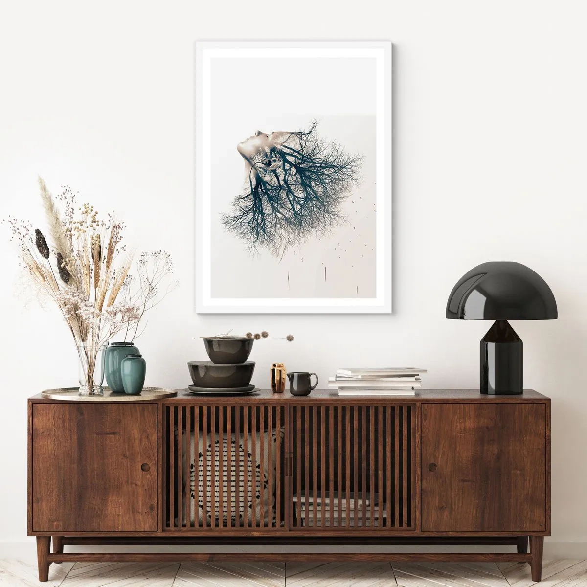 Poster in white frmae - Listening to the Whisper of the Trees - 70x100 cm
