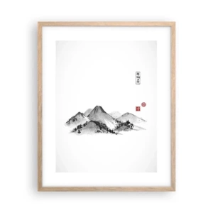 Poster in light oak frame - Further and Further - 40x50 cm