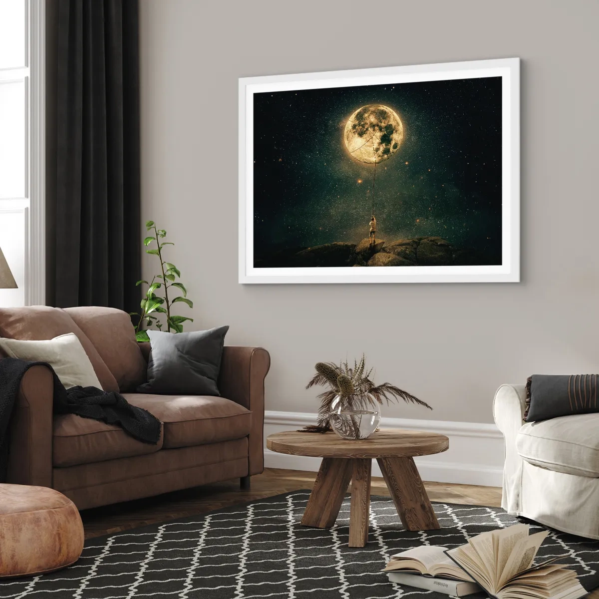 Poster in white frmae - One that Stole the Moon - 40x30 cm