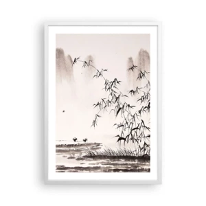 Poster in white frmae - Quiet As a Rice Field - 50x70 cm