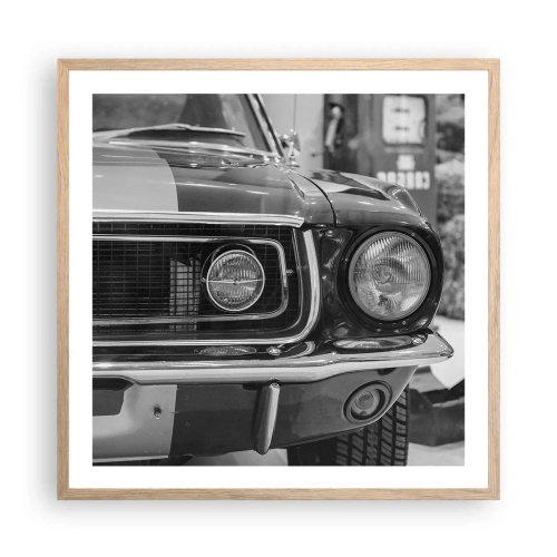 Poster in light oak frame - Rough Ride - 60x60 cm