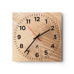 Wall clock - Clock on glass - Shadow of a Hot Summer - 40x40 cm